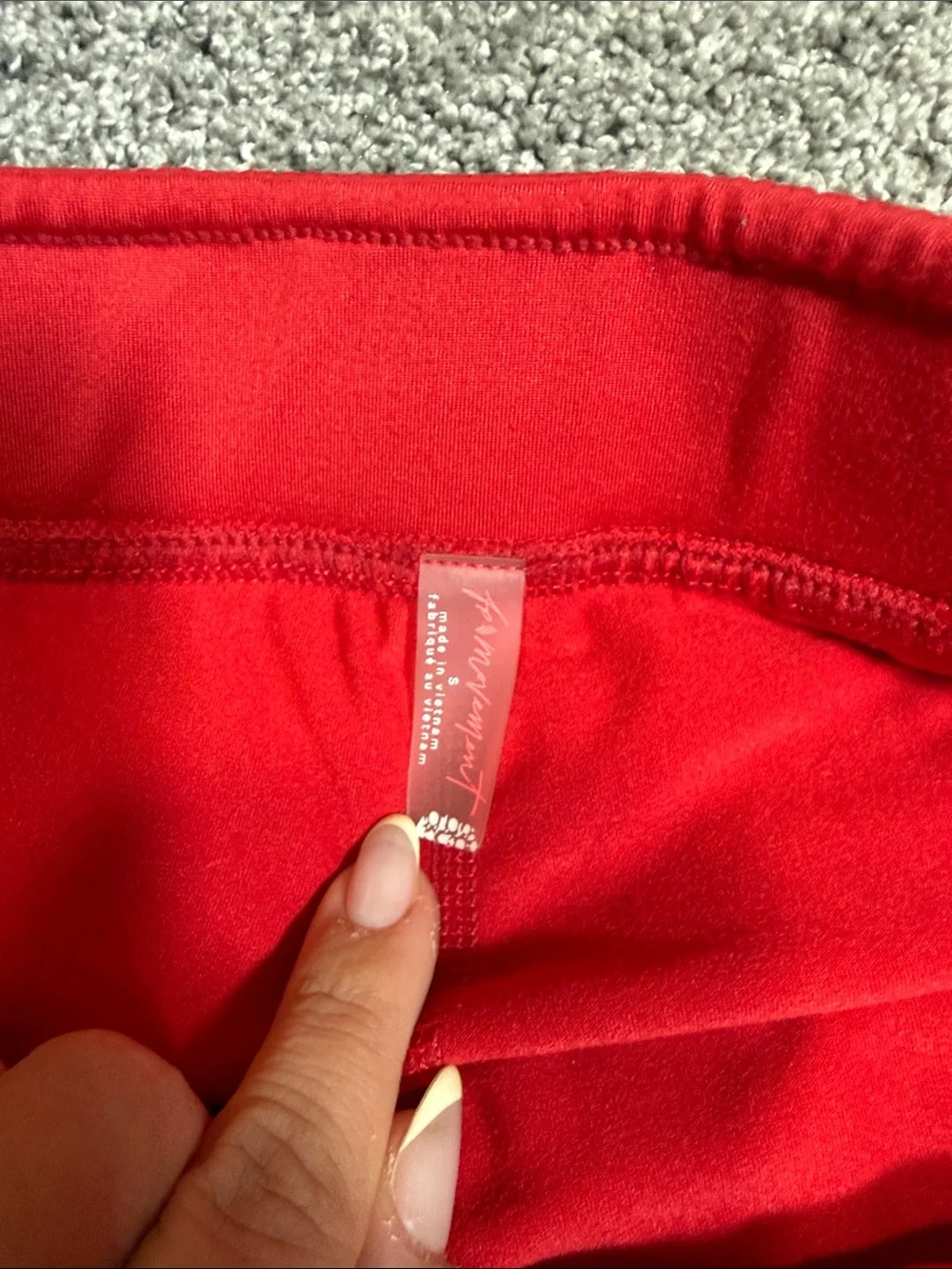 FP Movement by Free People Red Pleated Athletic Drawstring Shorts